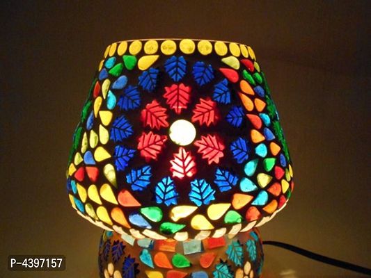 Susajjit Decor Flower Design Night Lamp Decorative Glass Mosaic Table Lamp Shopiece for Bed Room Decoration-thumb4