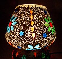 Susajjit Decor Splendid Night Lamp for cotner decoration unique design Glass Table Lamp Shade Showpiece for Table Deacute;cor-thumb2