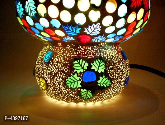 Susajjit Decor Lovely Night Lamp with Beautiful Mosaic work Colorful Lamp Shade for corner side Tables-thumb3