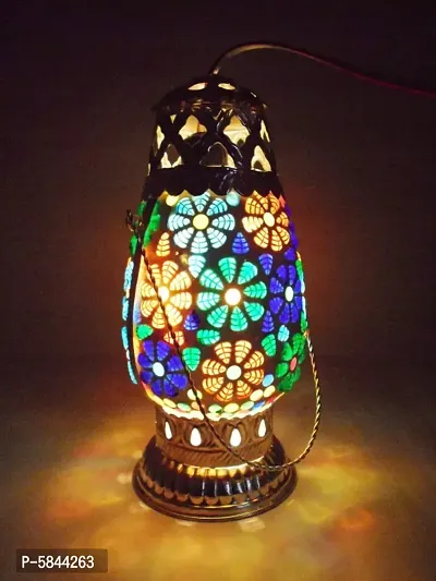 Stylish Look Decorative Beautiful Glass Showpiece Night Lamp/Table Lamp-thumb0
