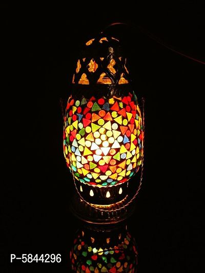 Unique Vintage Look Design  Color Decorative Showpiece Night Lamp Eye Catching Table Lamp masterpiece for Decoration-thumb2