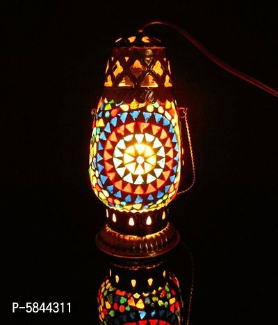 Vintage Look Marvelous Art work Decorative Showpiece Night Lamp/Table Lamp/ Hanging Lantern for Indoor/Outdoor Decoration-thumb0