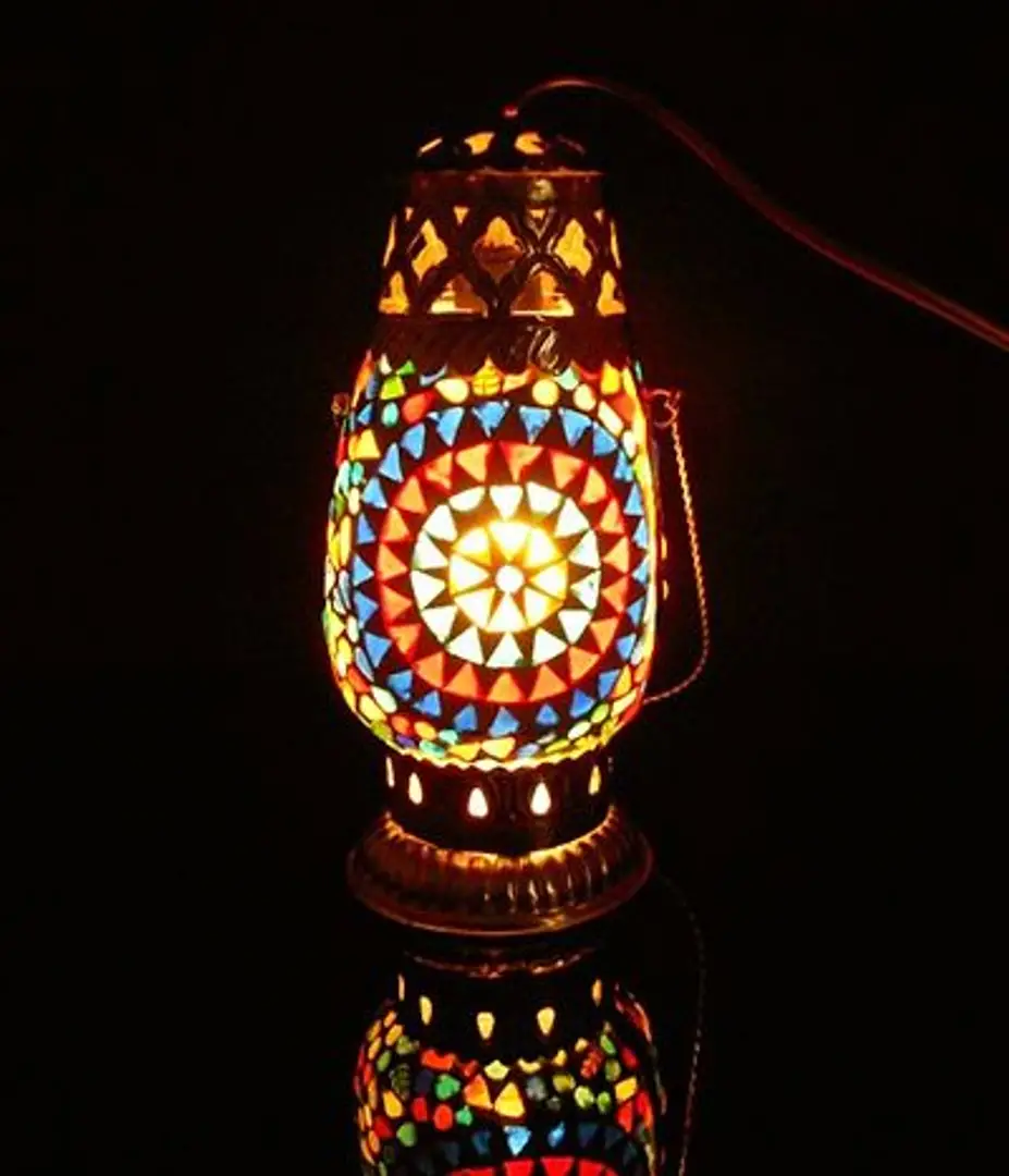Vintage Look Marvelous Art work Decorative Showpiece Night Lamp/Table Lamp/ Hanging Lantern for Indoor/Outdoor Decoration