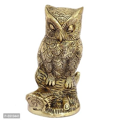 Brass Decorative Owl Statue Fengsui Brass Sculpture