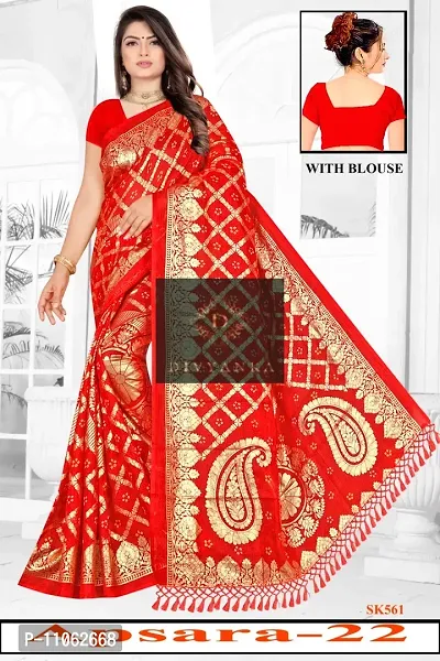 Buy Stylish Fancy Kota Doria Cotton Printed Bandhani Saree With Blouse  Piece For Women Online In India At Discounted Prices