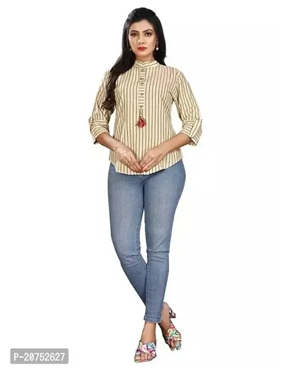 Stylish Fancy Designer Cotton Blend Shirt For Women-thumb0