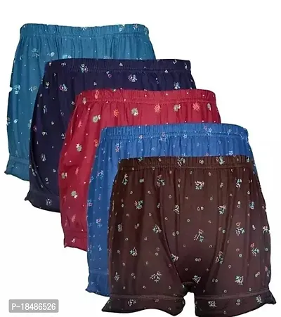 Stylish Multicoloured Cotton Printed  Innerwear For Girls Pack Of 5-thumb0