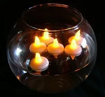 Flameless Waterproof Candle Lamp Float On Water Led Plastic Floating Tea Lights | Electric Candle Lights for Decoration | Diwali Lights (Pack of 12)-thumb1