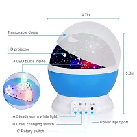 Star Moon Night Light Rotating LED Night Lamp (Assorted Color) Set Of 1-thumb2