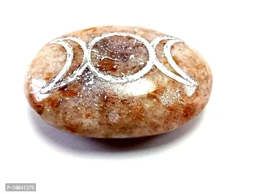 Natural Sun Stone Moon Reiki Massage Palm Stone Crystal and Healing Stones 45 to 55 mm Approx-thumb5