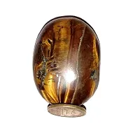 Natural Tiger Eye's Massage Palm Stone Crystal and Healing Stones 45 to 55 mm Approx-thumb3