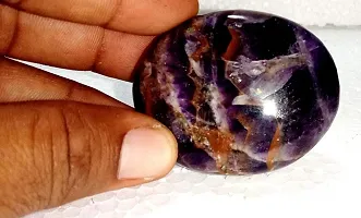 Natural Amethyst Massage Palm Stone Crystal and Healing Stones 45mm to 55 mm Approx-thumb4