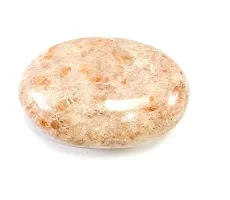 Natural Sunstone Massage Palm Stone Crystal and Healing Stones 45 to 55 mm Approx.-thumb2