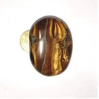 Natural Tiger Eye's Massage Palm Stone Crystal and Healing Stones 45 to 55 mm Approx-thumb2