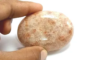 Natural Sunstone Massage Palm Stone Crystal and Healing Stones 45 to 55 mm Approx.-thumb1