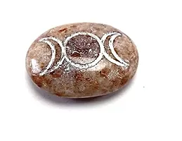 Natural Sun Stone Moon Reiki Massage Palm Stone Crystal and Healing Stones 45 to 55 mm Approx-thumb3