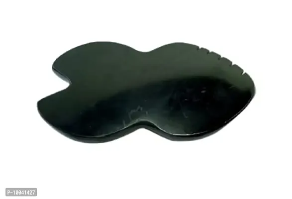 Natural Natural Black Agate Fish Massage Tool Gua sha Scraping Massage Tool 4 inch Size