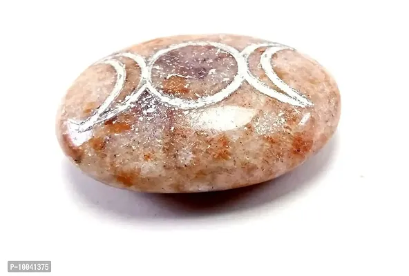 Natural Sun Stone Moon Reiki Massage Palm Stone Crystal and Healing Stones 45 to 55 mm Approx-thumb0