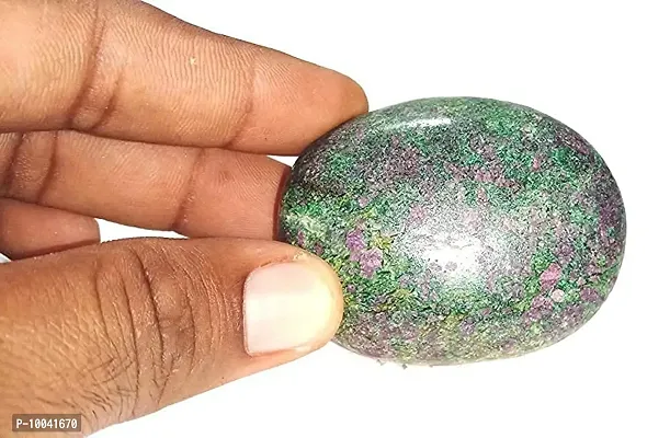 Natural Ruby & Fuchsite Massage Palm Stone Crystal and Healing Stones 45mm to 55 mm Approx.-thumb2