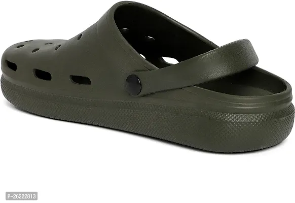 Stylish Olive EVA Solid Comfort Sandals For Men-thumb3