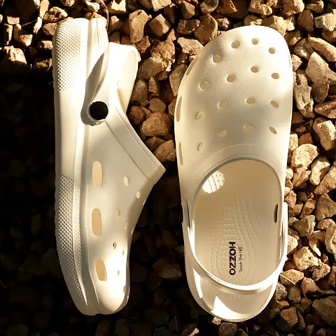 Stylish White EVA Solid Comfort Sandals For Men