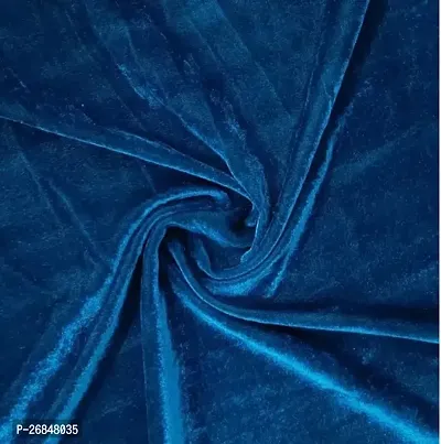 Reliable Blue Velvet Solid Unstitched Blouse For Women