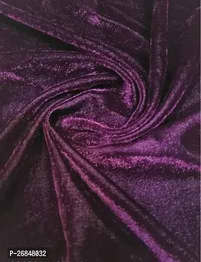 Reliable Purple Velvet Solid Unstitched Blouse For Women