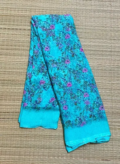 Attractive Chiffon Saree with Blouse piece