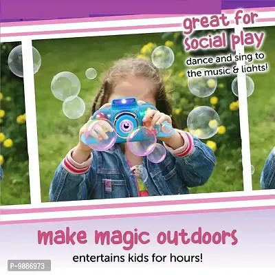 MY TOY KID Transparent Bubble Camera, Bubble Camera Toys with Music and Lights.-thumb2