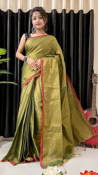 New In Tissue Saree with Blouse piece 