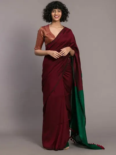 Beautiful Khadi Saree With Blouse Piece For Women