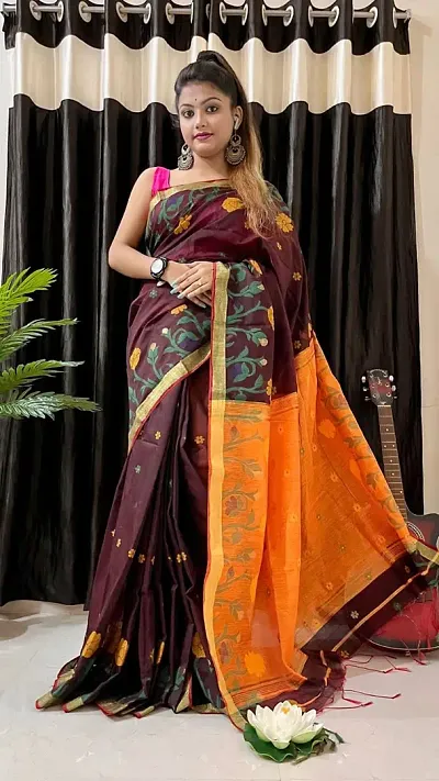 Glamorous Cotton Silk Saree with Blouse piece 