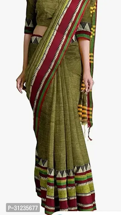 Stylish Khadi Cotton Woven Design Saree For Women