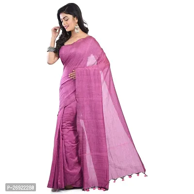 Beautiful Pink Cotton Saree with Blouse piece