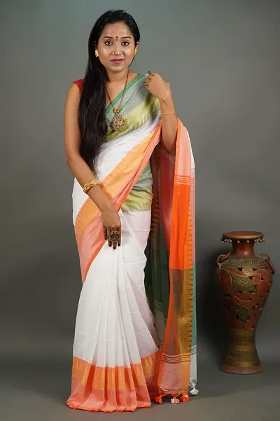 Hot Selling Khadi Cotton Saree with Blouse piece 