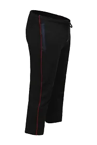 Mens Relaxed Fit Black Color Track Pant XS To 2XL Size With Insert Pockets-thumb3