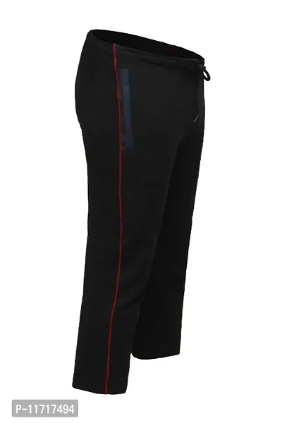 Mens Relaxed Fit Black Color Track Pant XS To 2XL Size With Insert Pockets-thumb4