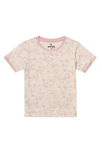 Aurora Shine - Mom Daughter Dress Pink Colour Cotton Floral Printed Regular Fit T-Shirt-thumb4