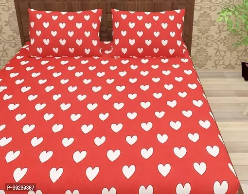 Comfortable Cotton Printed Double Size 1 Bedsheet With 2 Pillowcovers