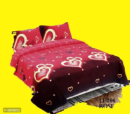 Comfortable Cotton Printed Double Size 1 Bedsheet With 2 Pillowcovers-thumb0