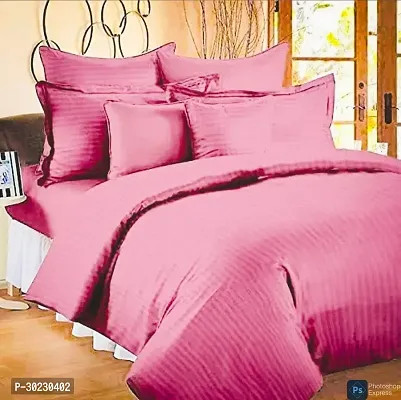 Comfortable Cotton Solid King Size 1 Bedsheet With 2 Pillowcovers