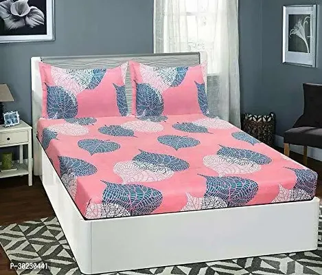 Comfortable Cotton Printed Double Size 1 Bedsheet With 2 Pillowcovers