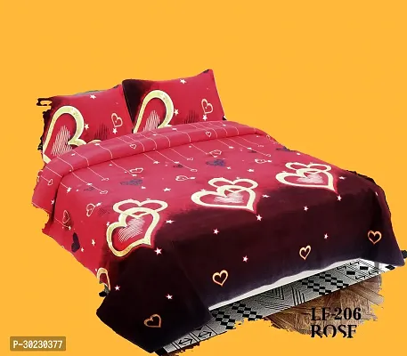 Comfortable Cotton Printed Double Size 1 Bedsheet With 2 Pillowcovers-thumb0