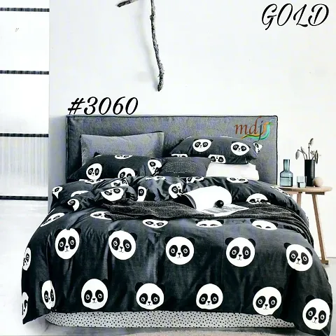 Printed Double Bedsheet with 2 Pillow Cover