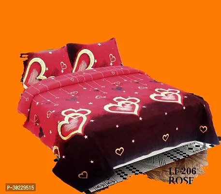 Comfortable Cotton Printed Double Size 1 Bedsheet With 2 Pillowcovers-thumb0