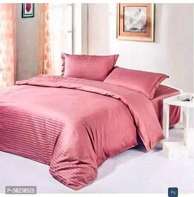 Comfortable Cotton Solid King Size 1 Bedsheet With 2 Pillowcovers