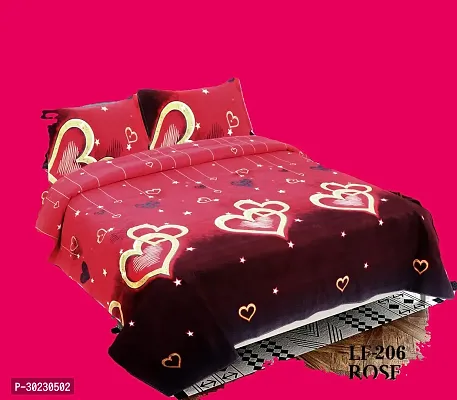 Comfortable Cotton Printed Double Size 1 Bedsheet With 2 Pillowcovers-thumb0