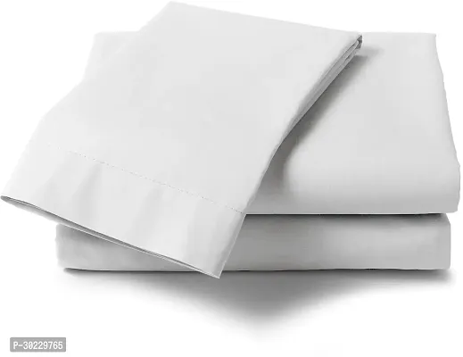 Comfortable Polycotton Solid Double Size 1 Bedsheet With 2 Pillowcovers-thumb2