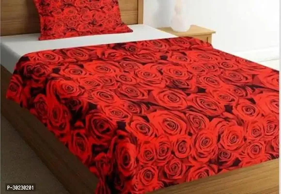 Comfortable Cotton Printed Double Size 1 Bedsheet With 2 Pillowcovers-thumb0