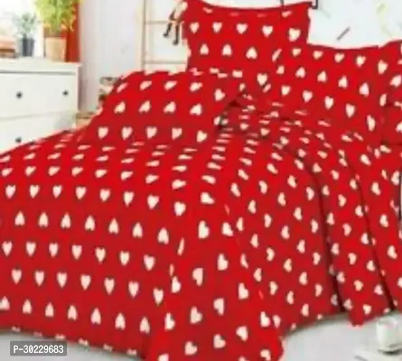 Comfortable Cotton Printed Double Size 1 Bedsheet With 2 Pillowcovers